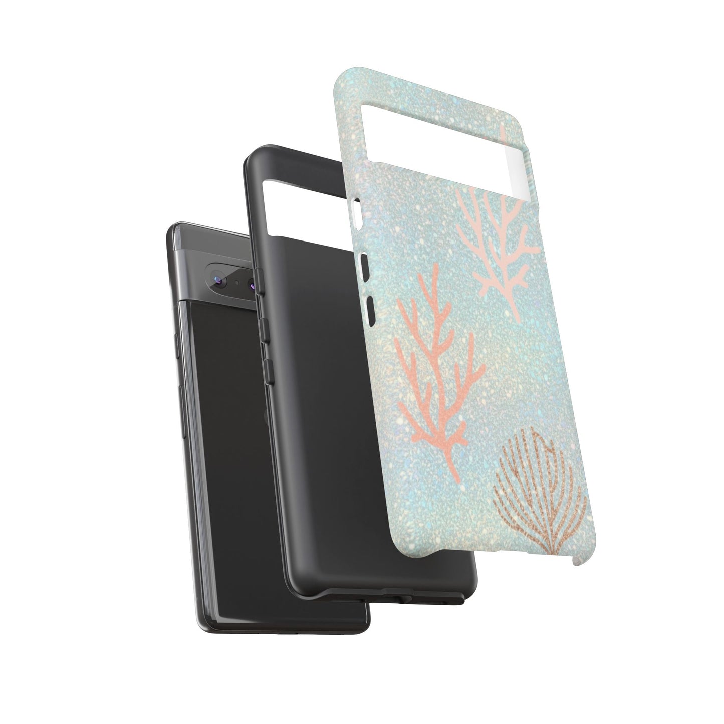 Seafoam Sparkle Phone Case – Coral & Seashell Tough Case