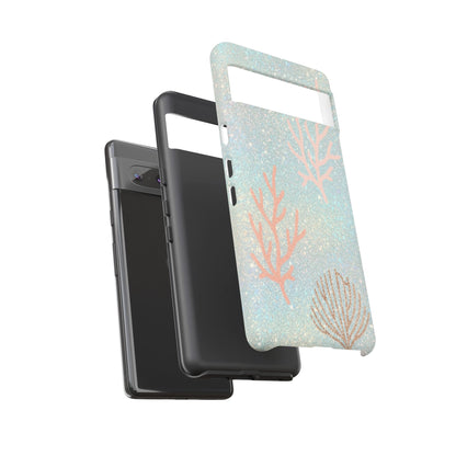 Seafoam Sparkle Phone Case – Coral & Seashell Tough Case
