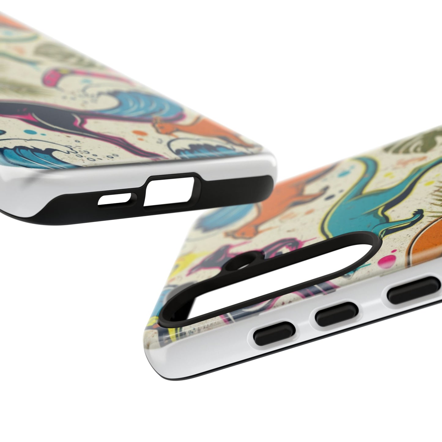 Tough Cases — Colorful Surfing Kangaroo Phone Case