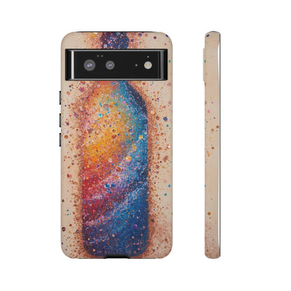 Galaxy Bottle Tough Phone Case — Colorful Nebula Splash iPhone Cover