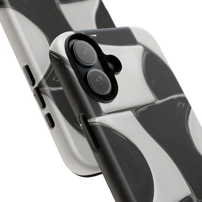 Black & White Abstract Pattern Tough Phone Case