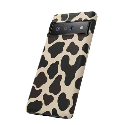 Cow Print Phone Case — Black & Cream Protective  Case