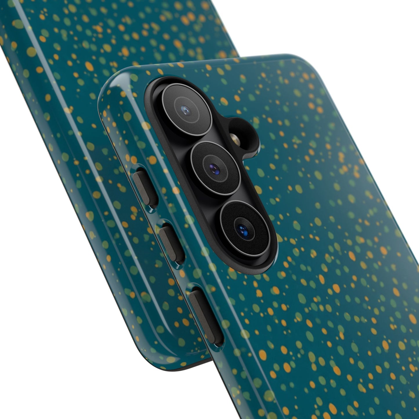 Teal Gold Confetti Tough Phone Case