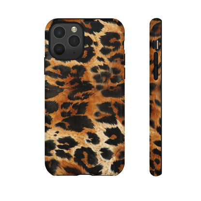 Leopard Print Tough Phone Case – Rugged Protective iPhone Cover