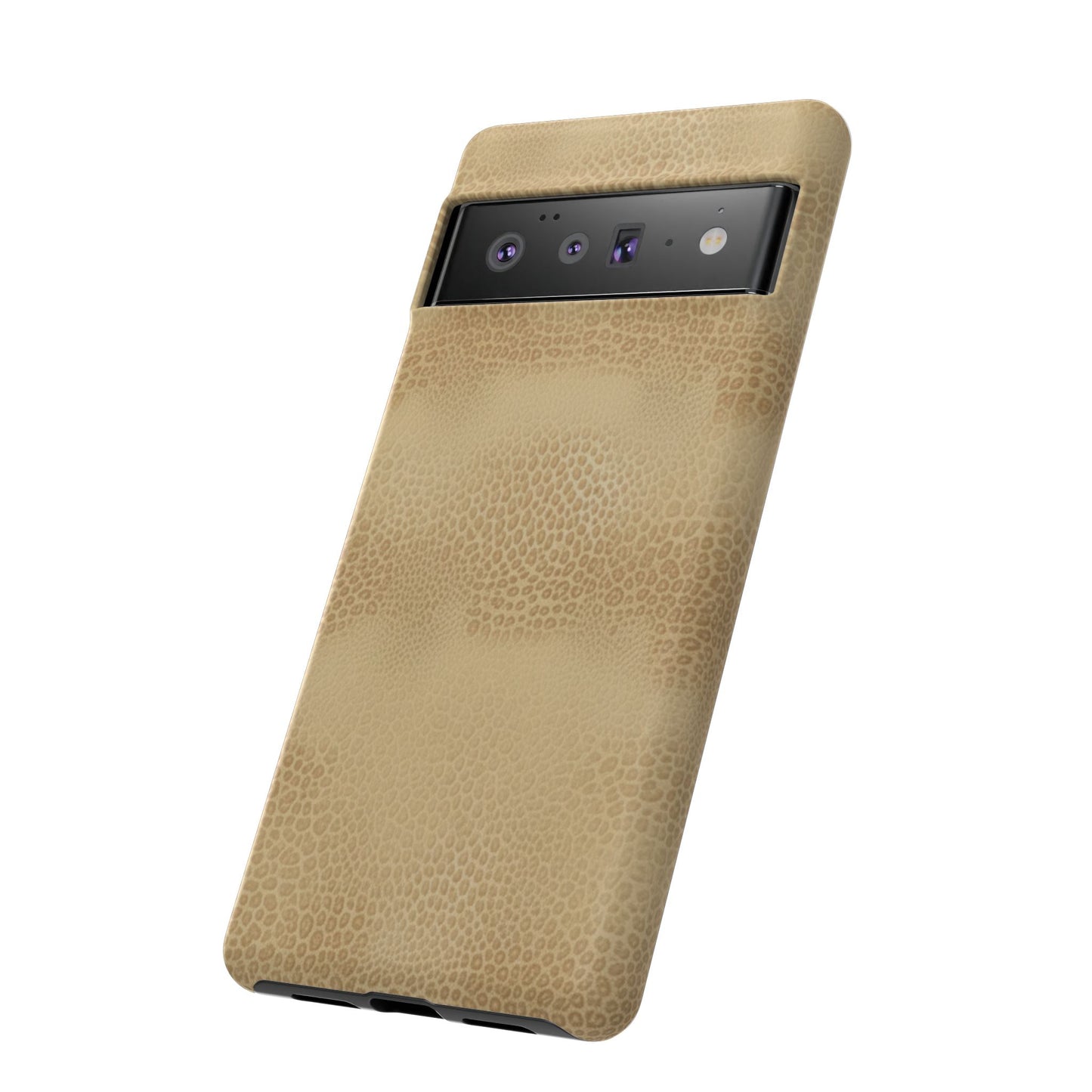 Tan Distressed Leather Texture Phone Case — Rugged Protective iPhone Cover