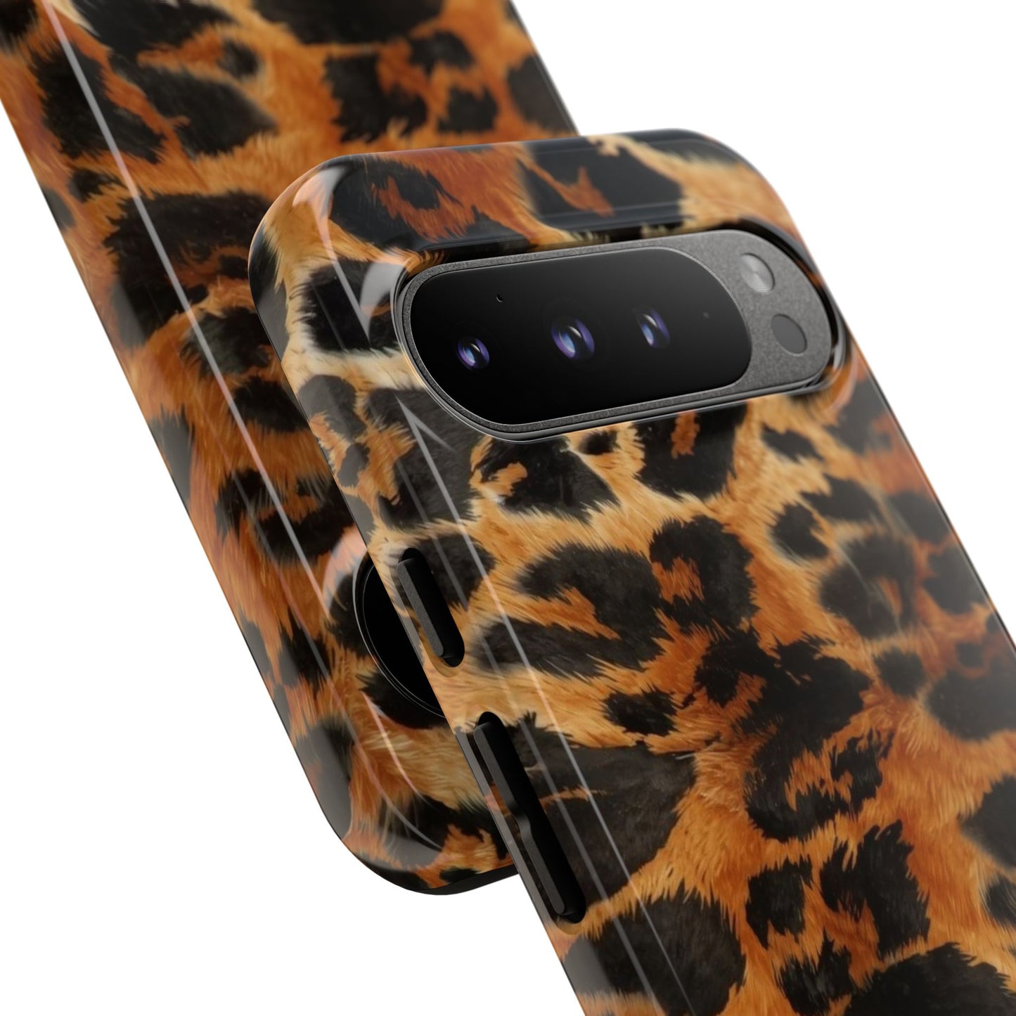 Leopard Print Tough Phone Case – Rugged Protective iPhone Cover