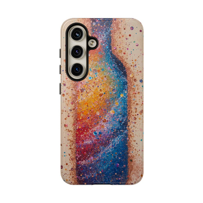 Galaxy Bottle Tough Phone Case — Colorful Nebula Splash iPhone Cover