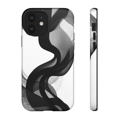 Phone Case — Monochrome Abstract Protective Cover