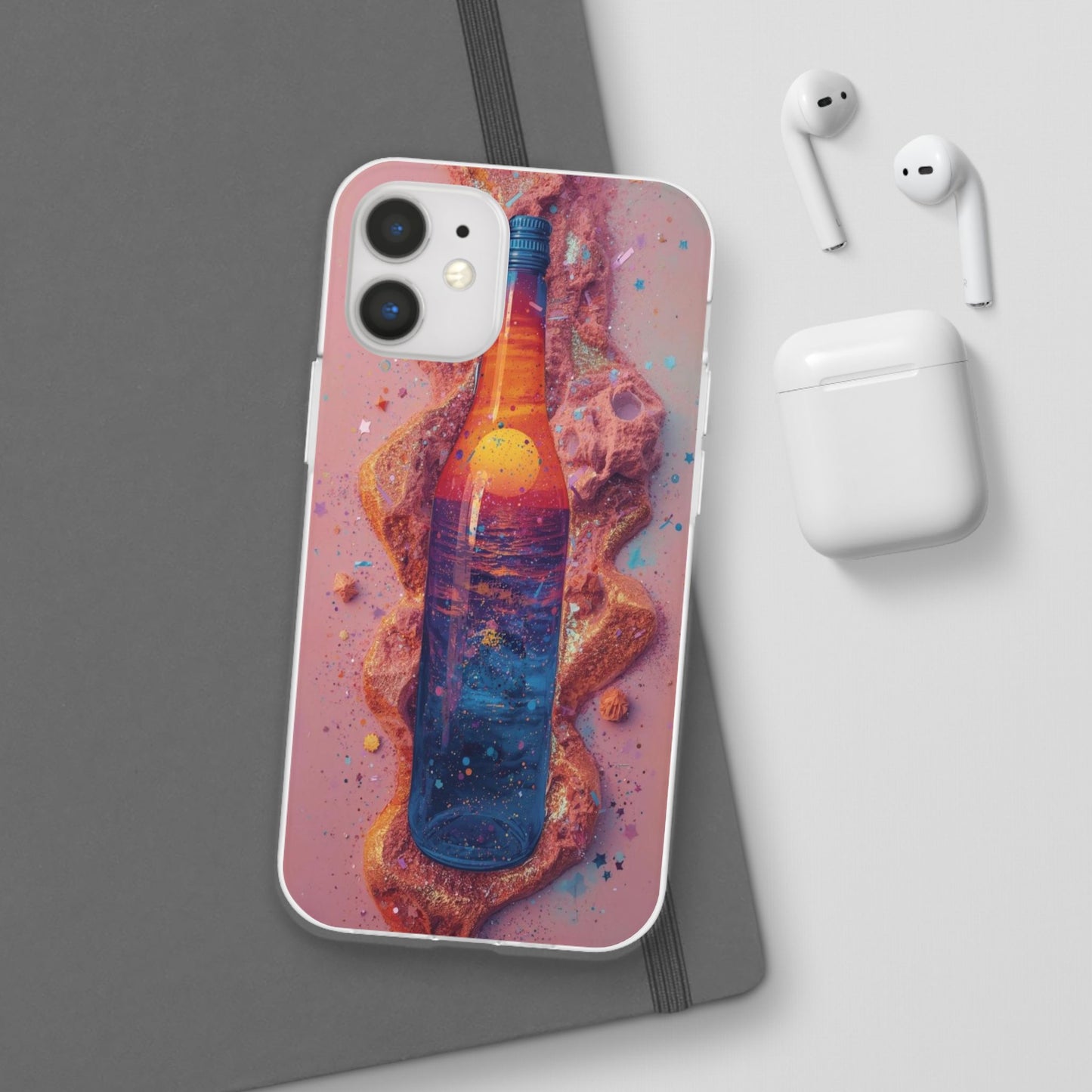 Phone Case — Surreal Sunset Bottle Art Flexible Protective Cover
