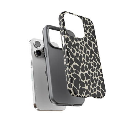 Black and White Cowhide Phone Case — Protective Tough Case