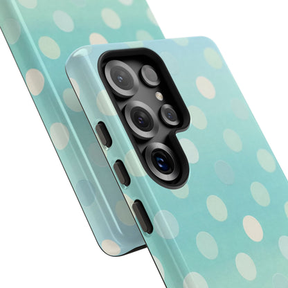 Abstract Palm Tough Phone Case — Minimal Coastal Blue Protective Cover