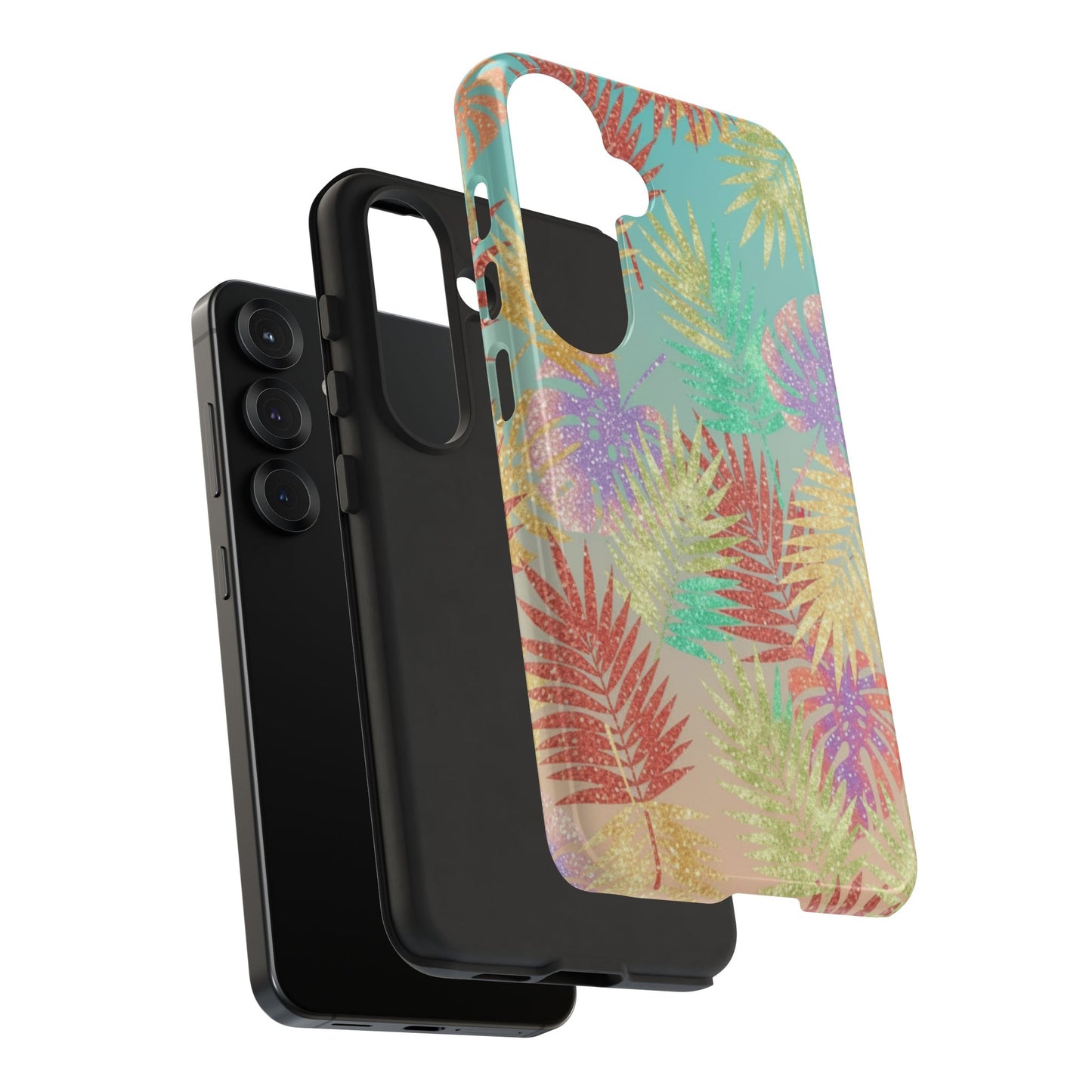 Tropical Palm Leaf Tough Phone Case – Colorful Pastel Botanical Protection