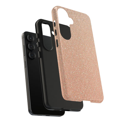 Glitter Rose Gold Tough Phone Case — Sparkling Protective iPhone Cover