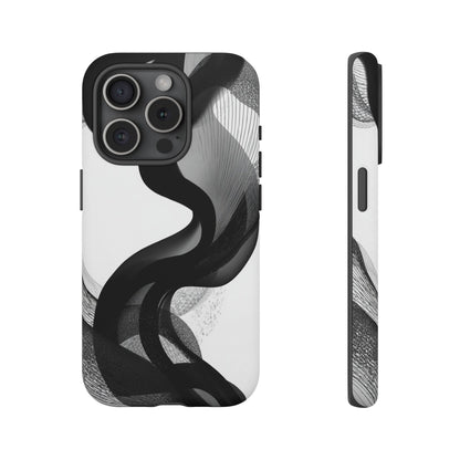 Phone Case — Monochrome Abstract Protective Cover