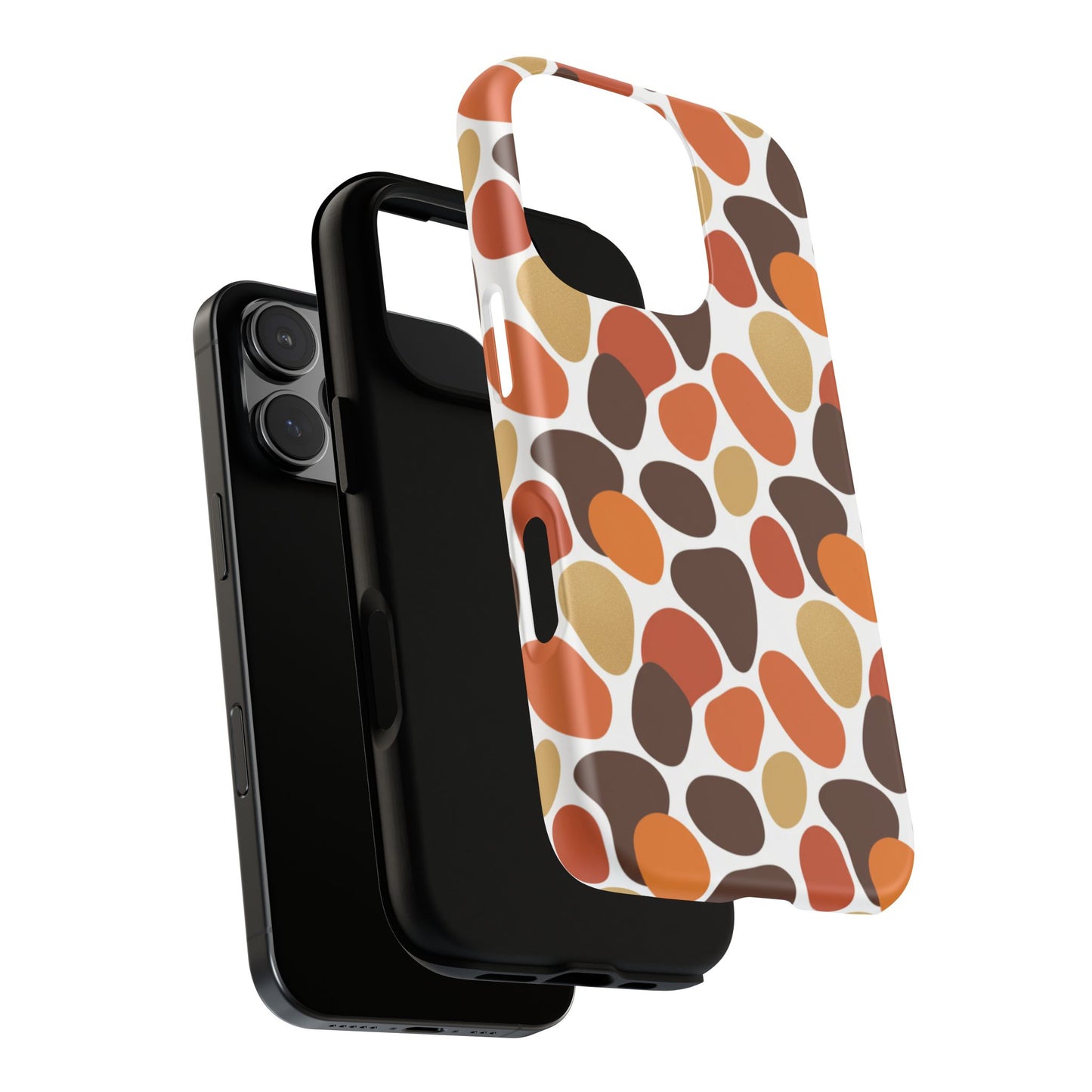 Phone Case — Retro Pebble Pattern in Warm Autumn Colors