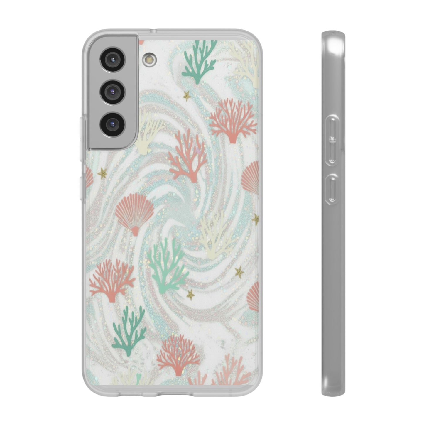 Pastel Seashell Phone Case — Coral Reef Wave iPhone Cover