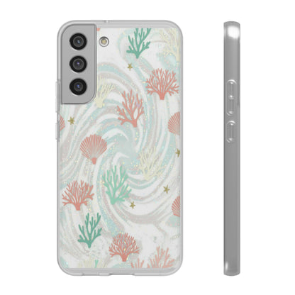 Pastel Seashell Phone Case — Coral Reef Wave iPhone Cover