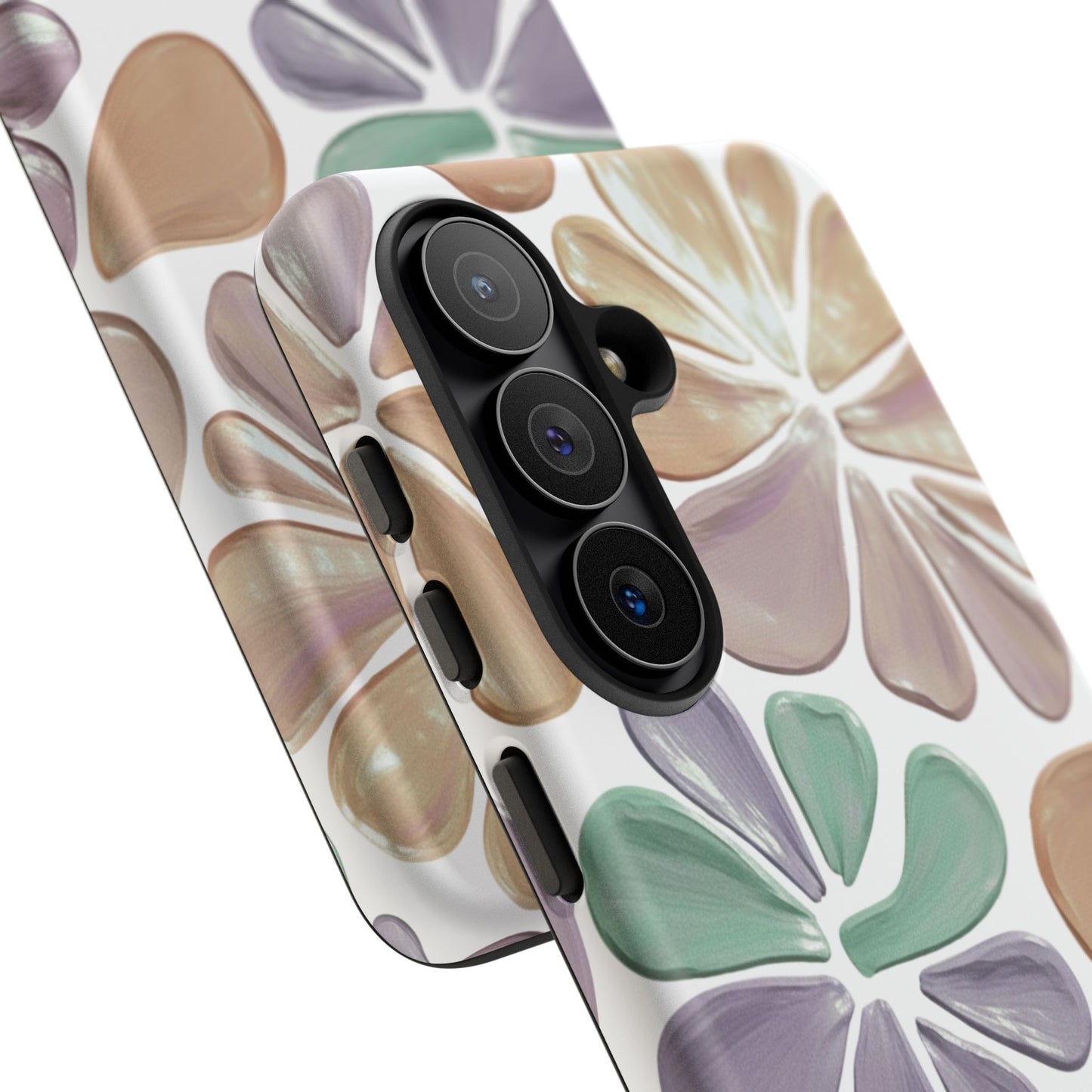 Floral Pastel Tough Phone Case – Watercolor Petal Protective Cover