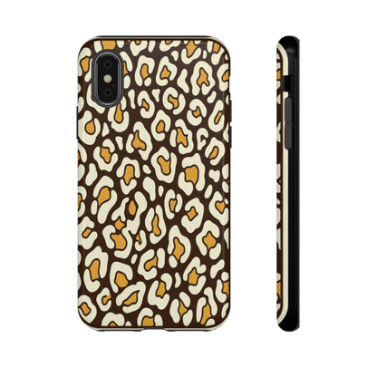 Leopard Print Tough Phone Case — Durable Protective iPhone Cover