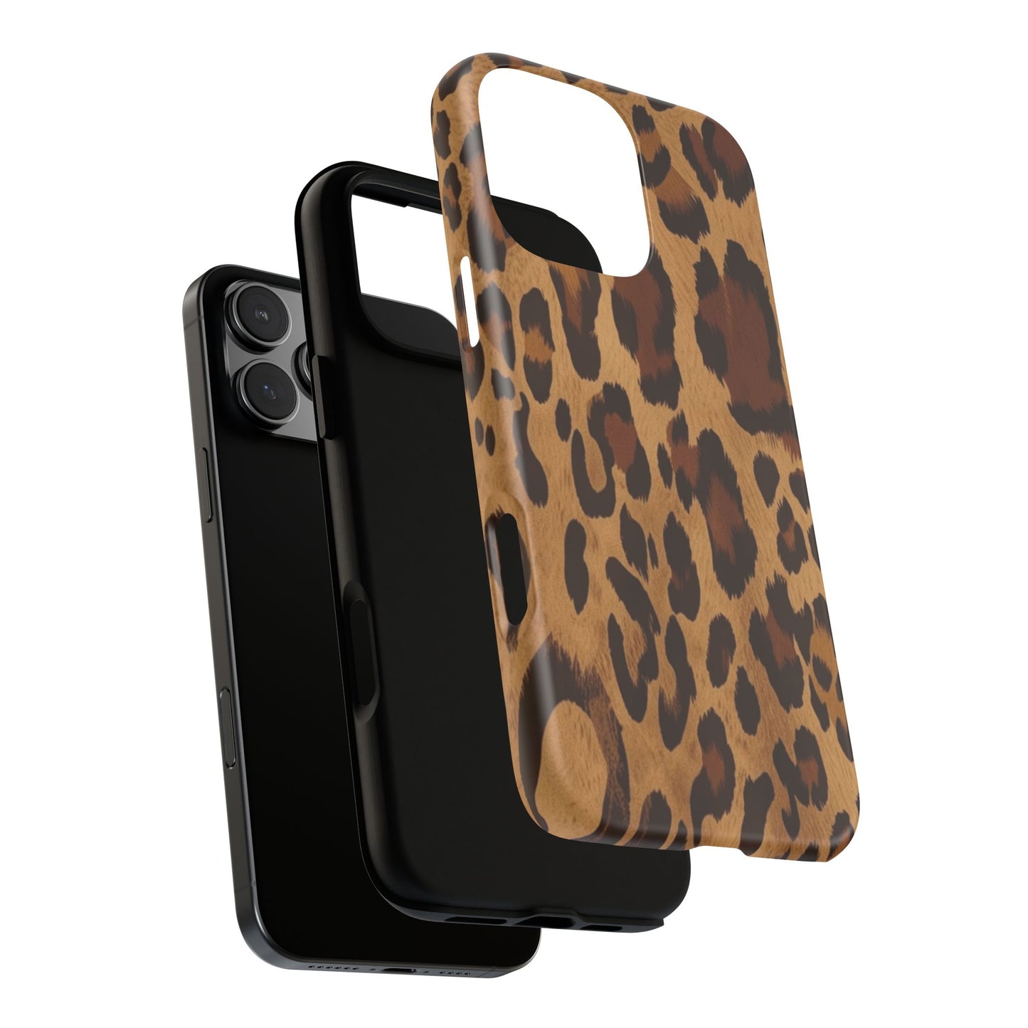Leopard Print Tough Phone Case — Durable Animal Print Protective Cover