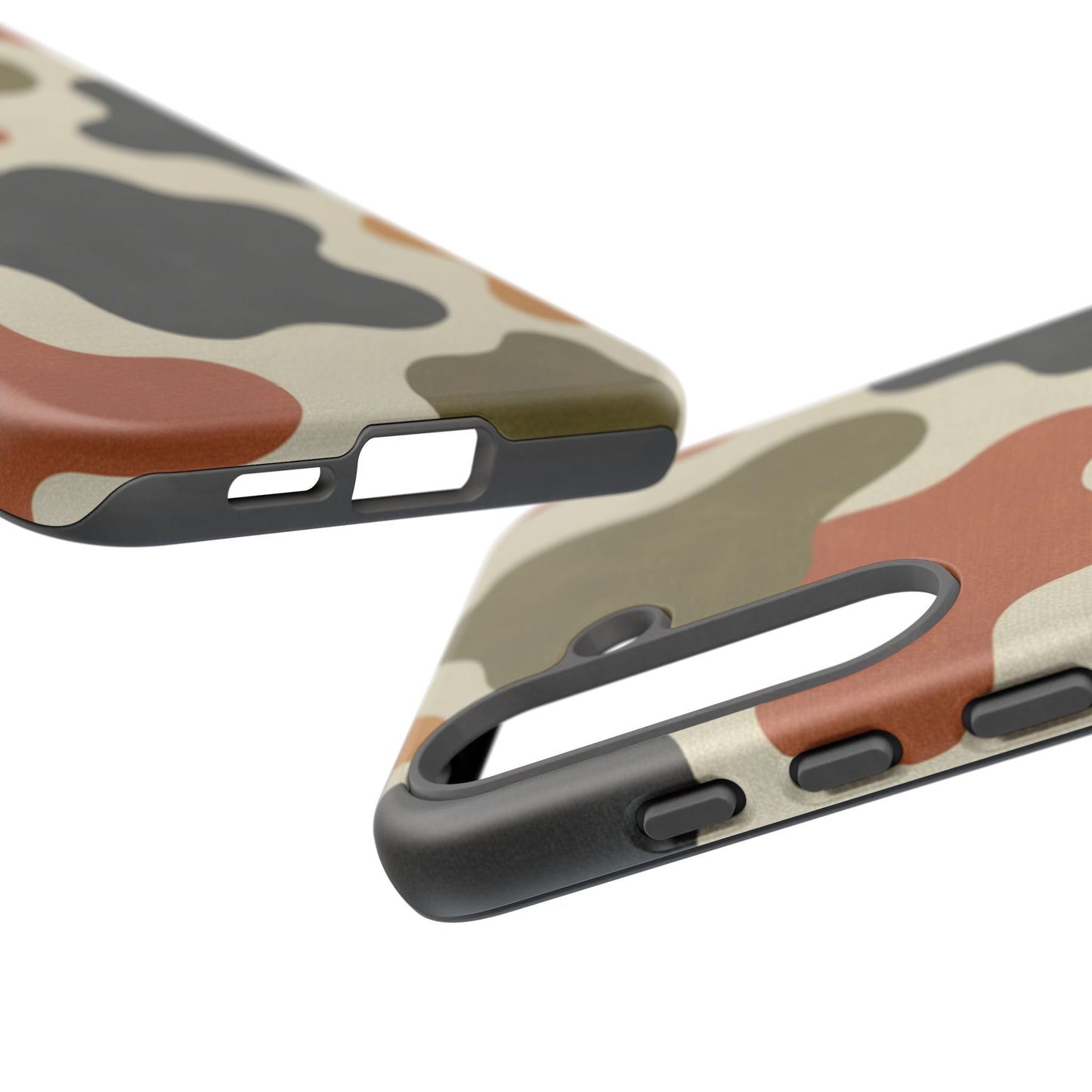 Retro Abstract Camouflage Phone Case — Earth Tone Tough Case