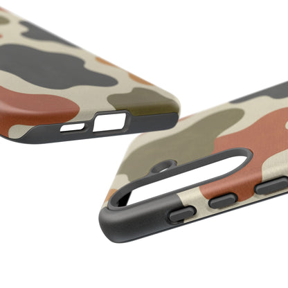 Retro Abstract Camouflage Phone Case — Earth Tone Tough Case