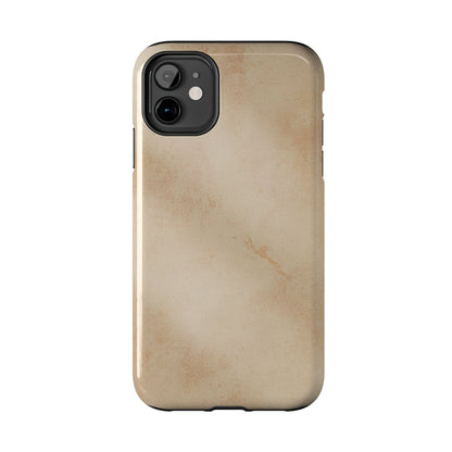 Tough Phone Case — Vintage Beige Marble Protective Phone Cover