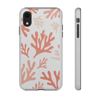Coral Reef Pattern Tough Phone Case — Pink Beachy Protective Cover