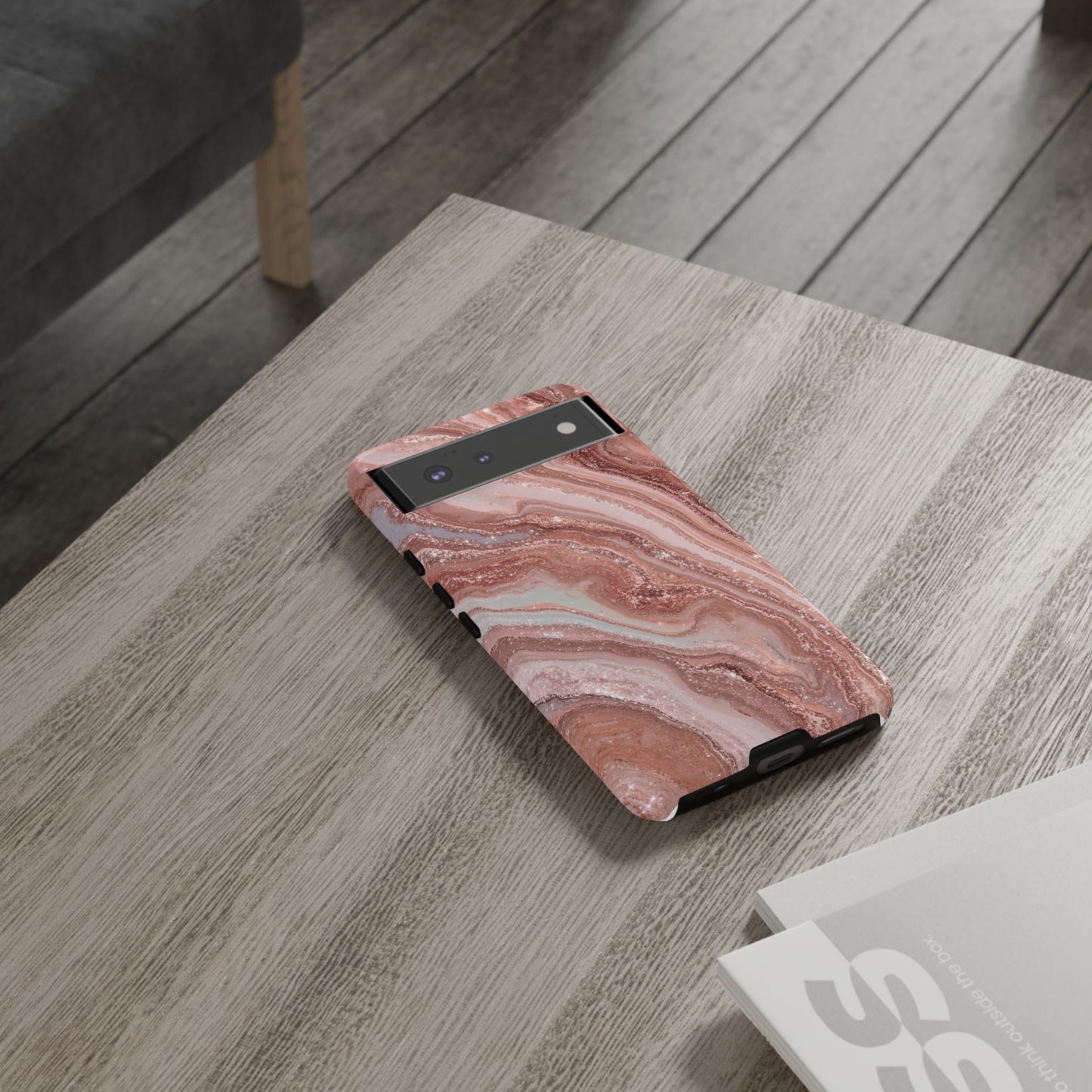 Rose Gold Marble Tough Phone Case