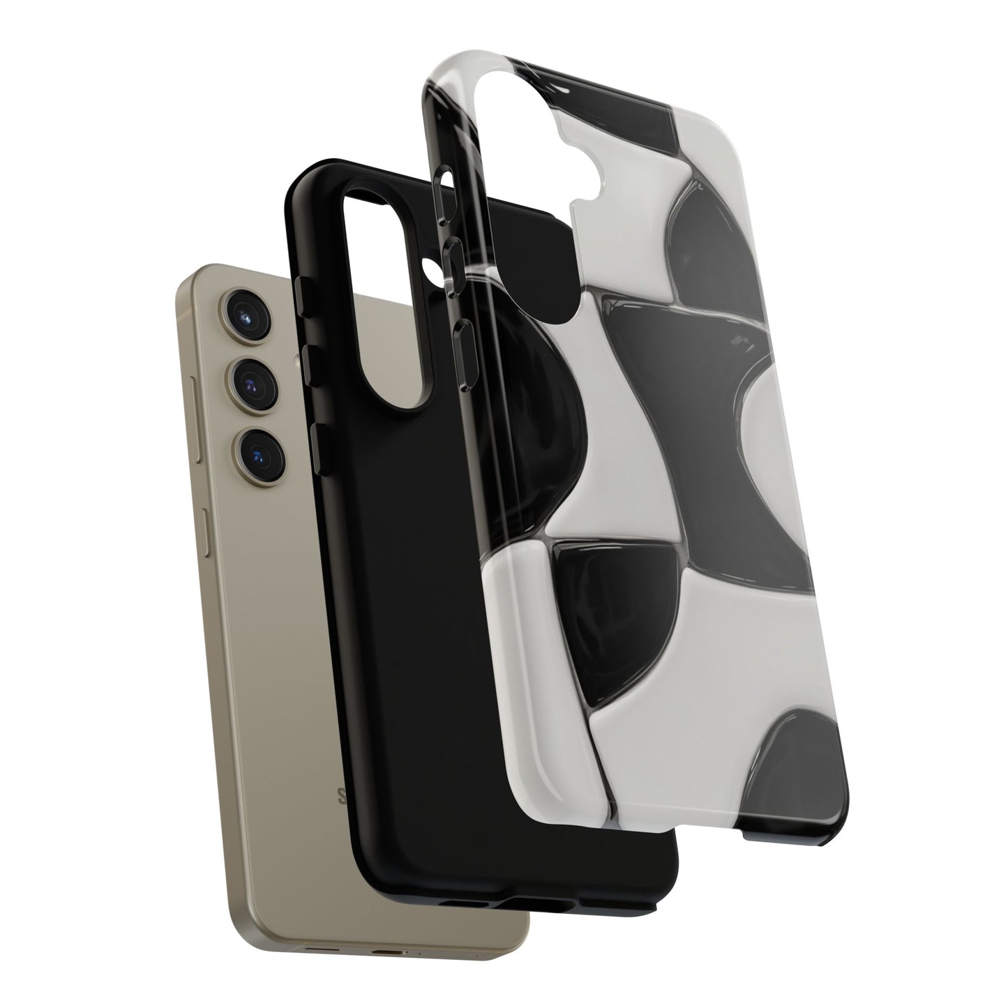 Black & White Abstract Pattern Tough Phone Case