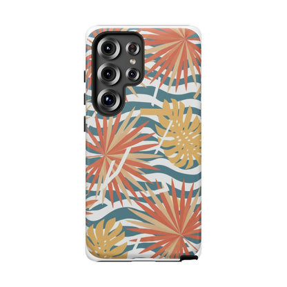Tropical Palm Tough Phone Case – Retro Wave Floral Protective Cover