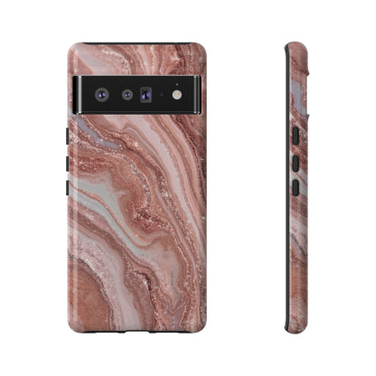 Rose Gold Marble Tough Phone Case