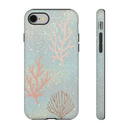 Seafoam Sparkle Phone Case – Coral & Seashell Tough Case