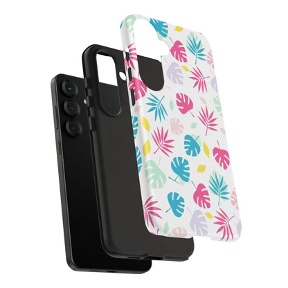 Tropical Leaf Phone Case — Colorful Pastel Monstera & Palm iPhone Case
