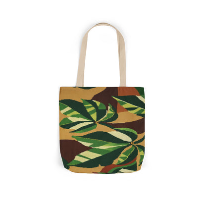 Tropical Camo Canvas Tote Bag – Green Leaf Print