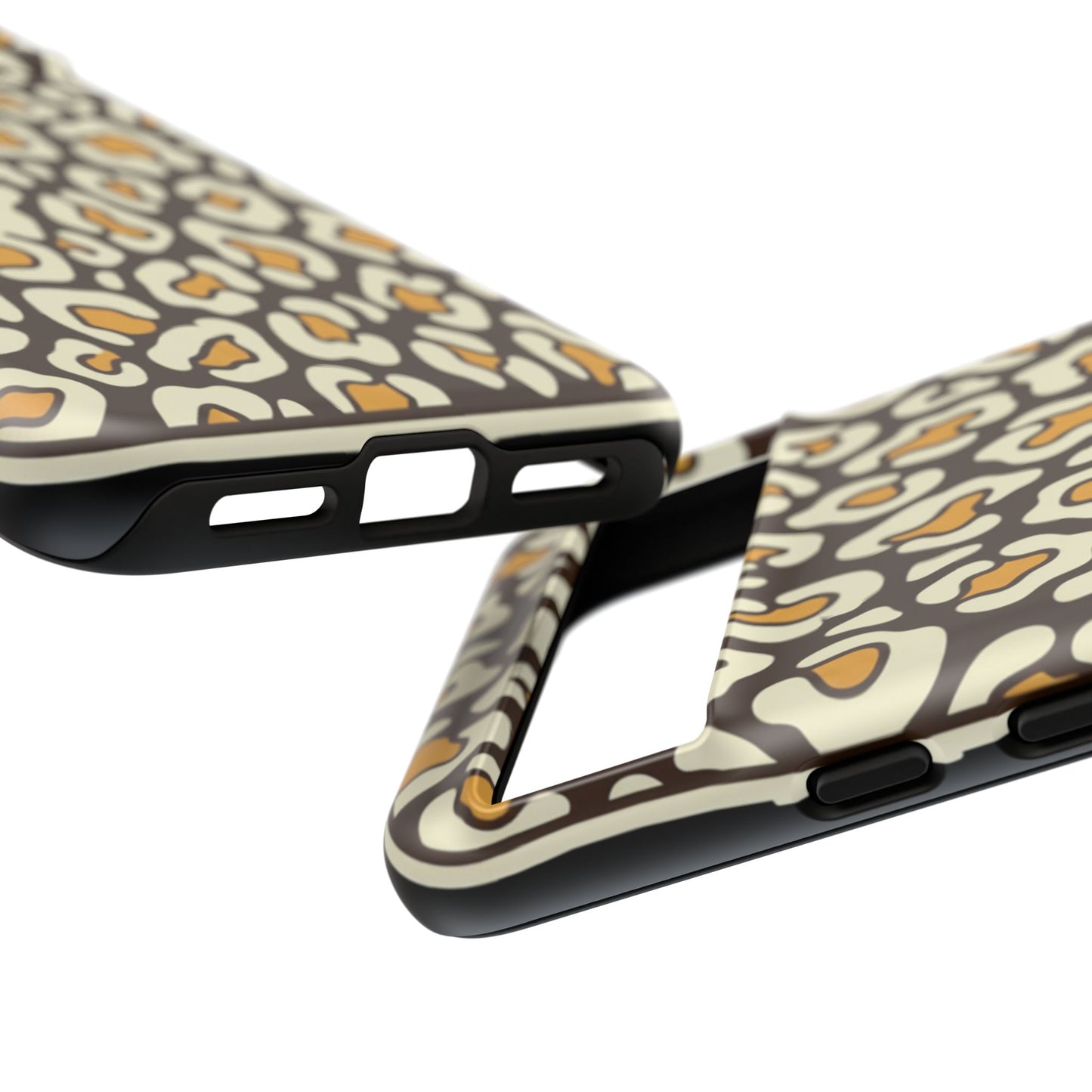 Leopard Print Tough Phone Case — Durable Protective iPhone Cover