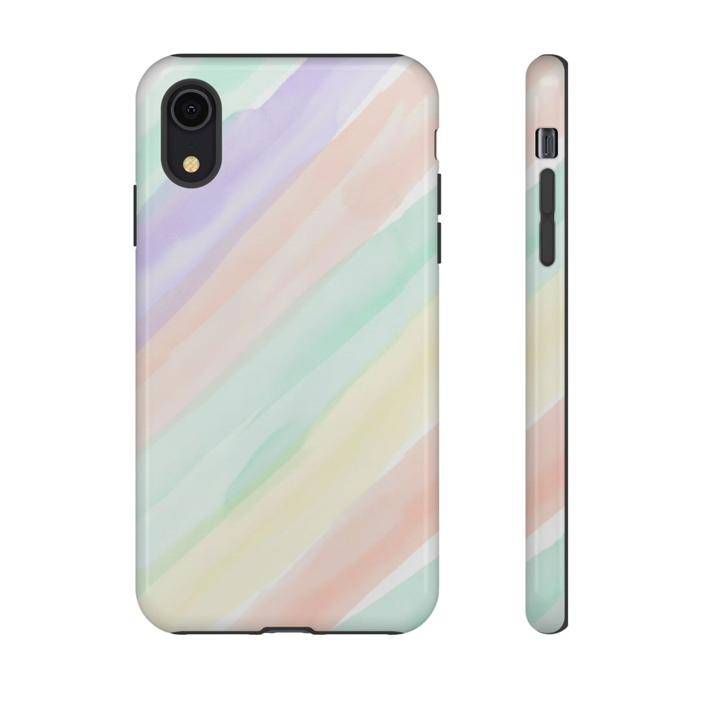 Pastel Watercolor Stripe Tough Phone Case