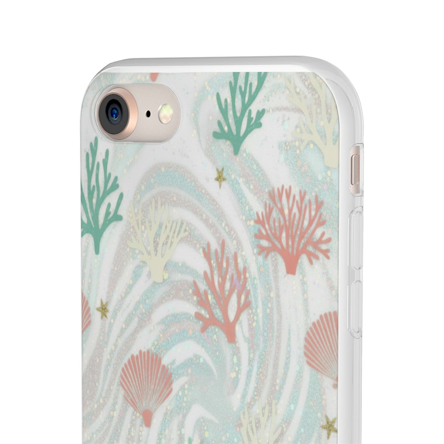 Pastel Seashell Phone Case — Coral Reef Wave iPhone Cover