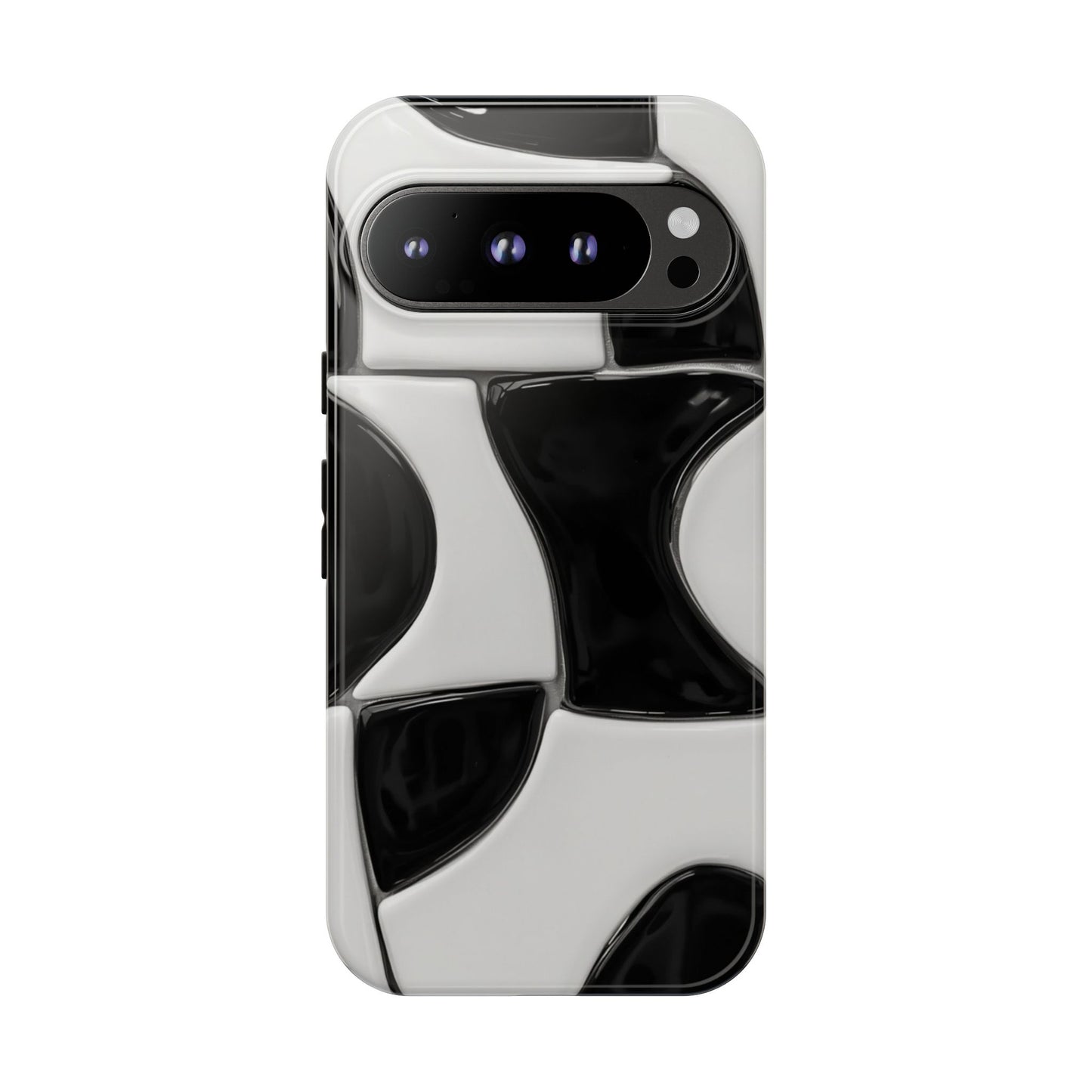 Black & White Abstract Pattern Tough Phone Case
