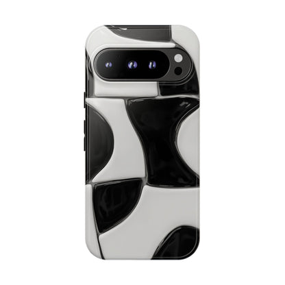 Black & White Abstract Pattern Tough Phone Case