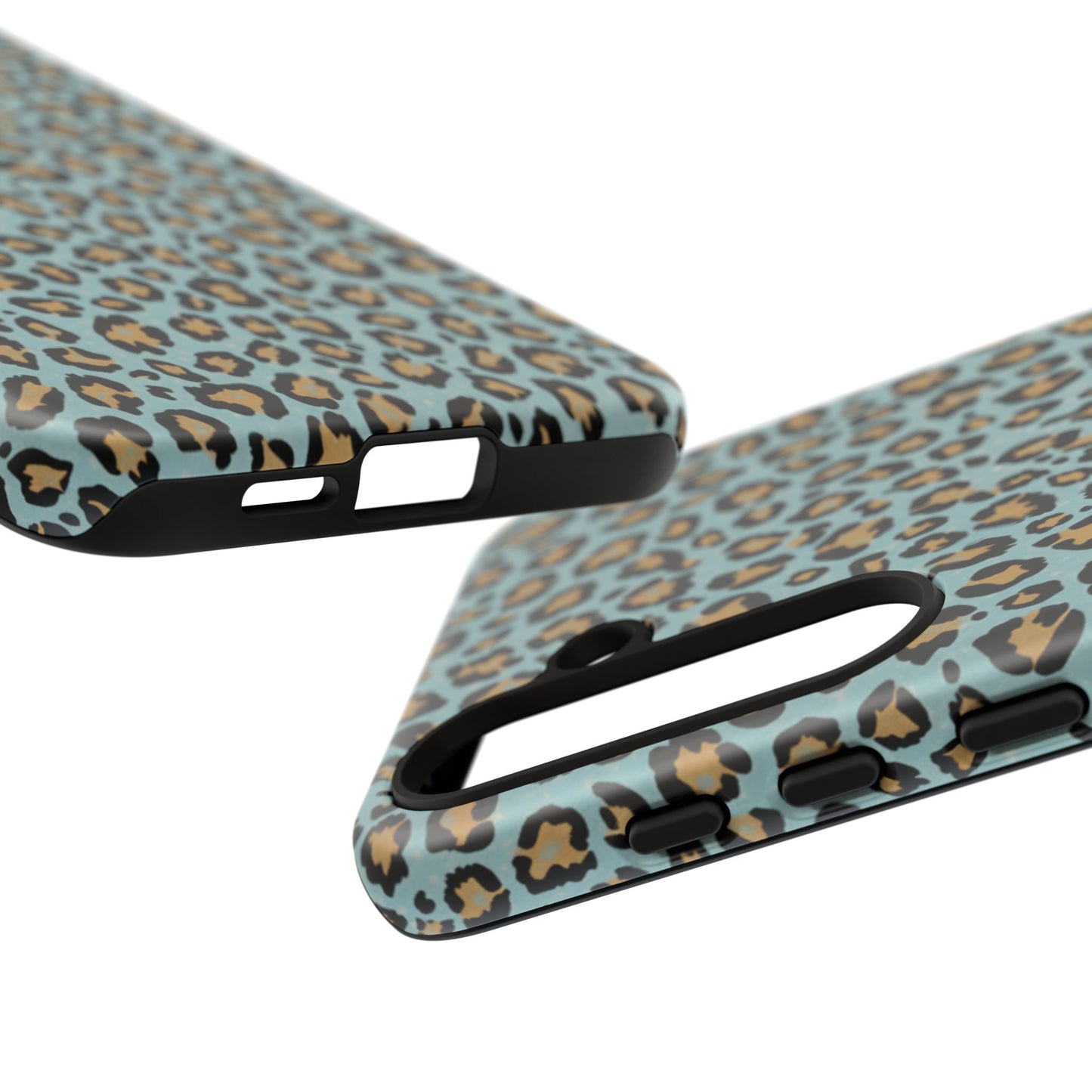 Leopard Print Tough Phone Case - Blue Cheetah Protective Cover