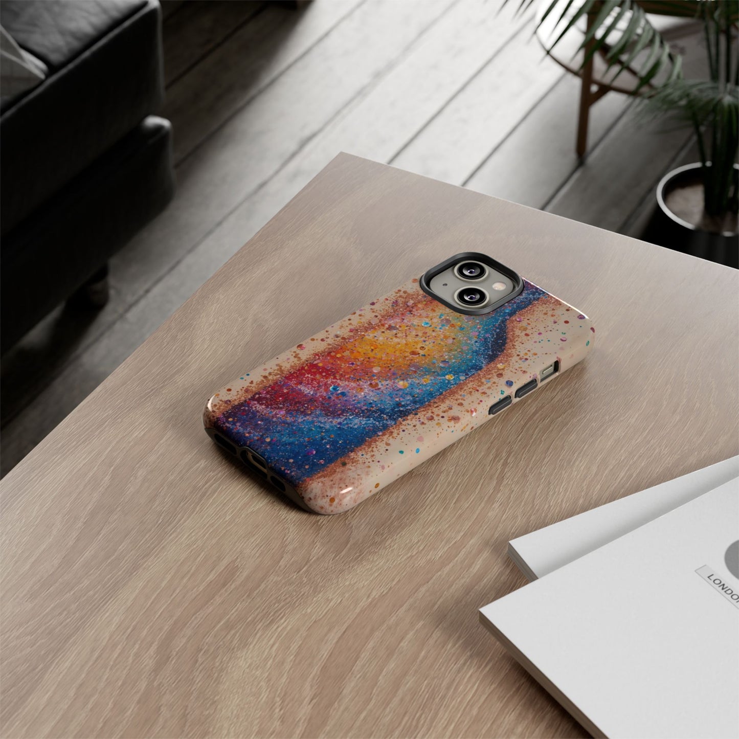 Galaxy Bottle Tough Phone Case — Colorful Nebula Splash iPhone Cover