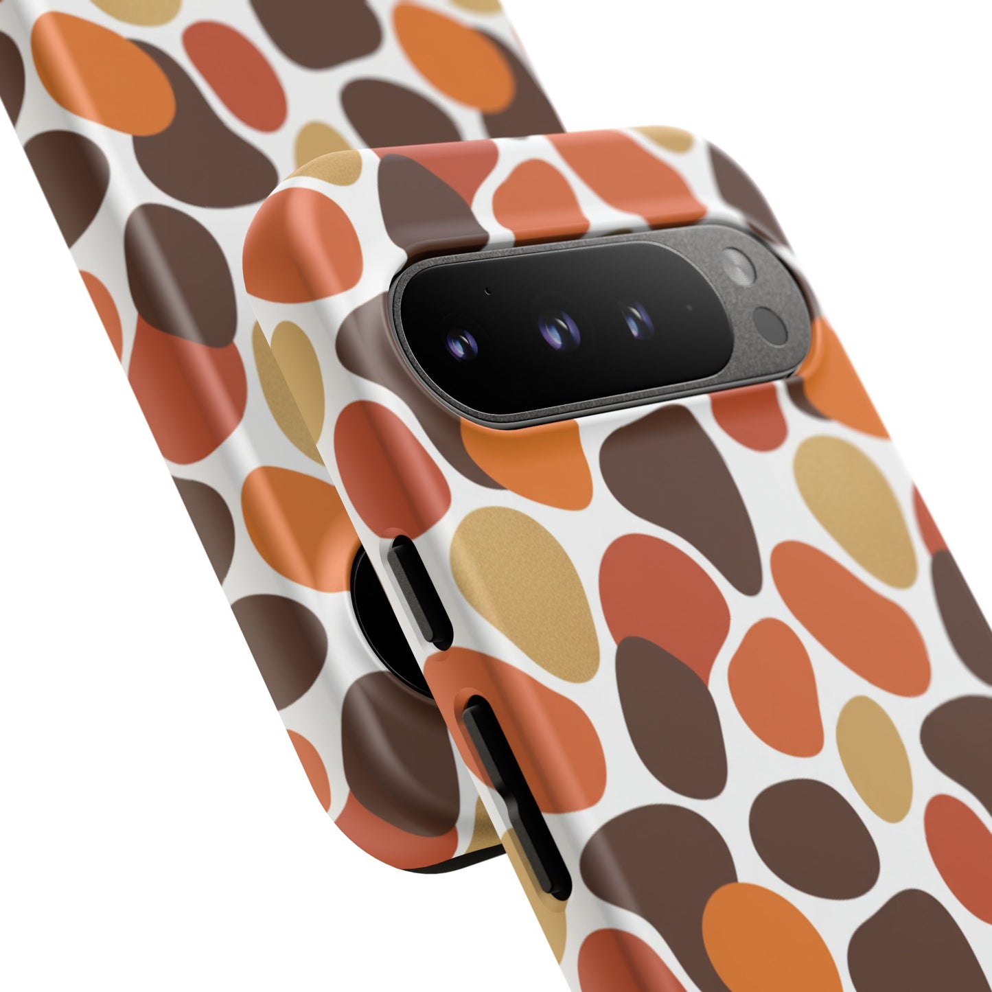 Phone Case — Retro Pebble Pattern in Warm Autumn Colors
