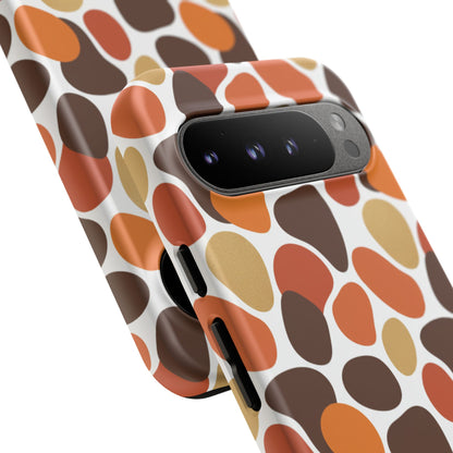 Phone Case — Retro Pebble Pattern in Warm Autumn Colors