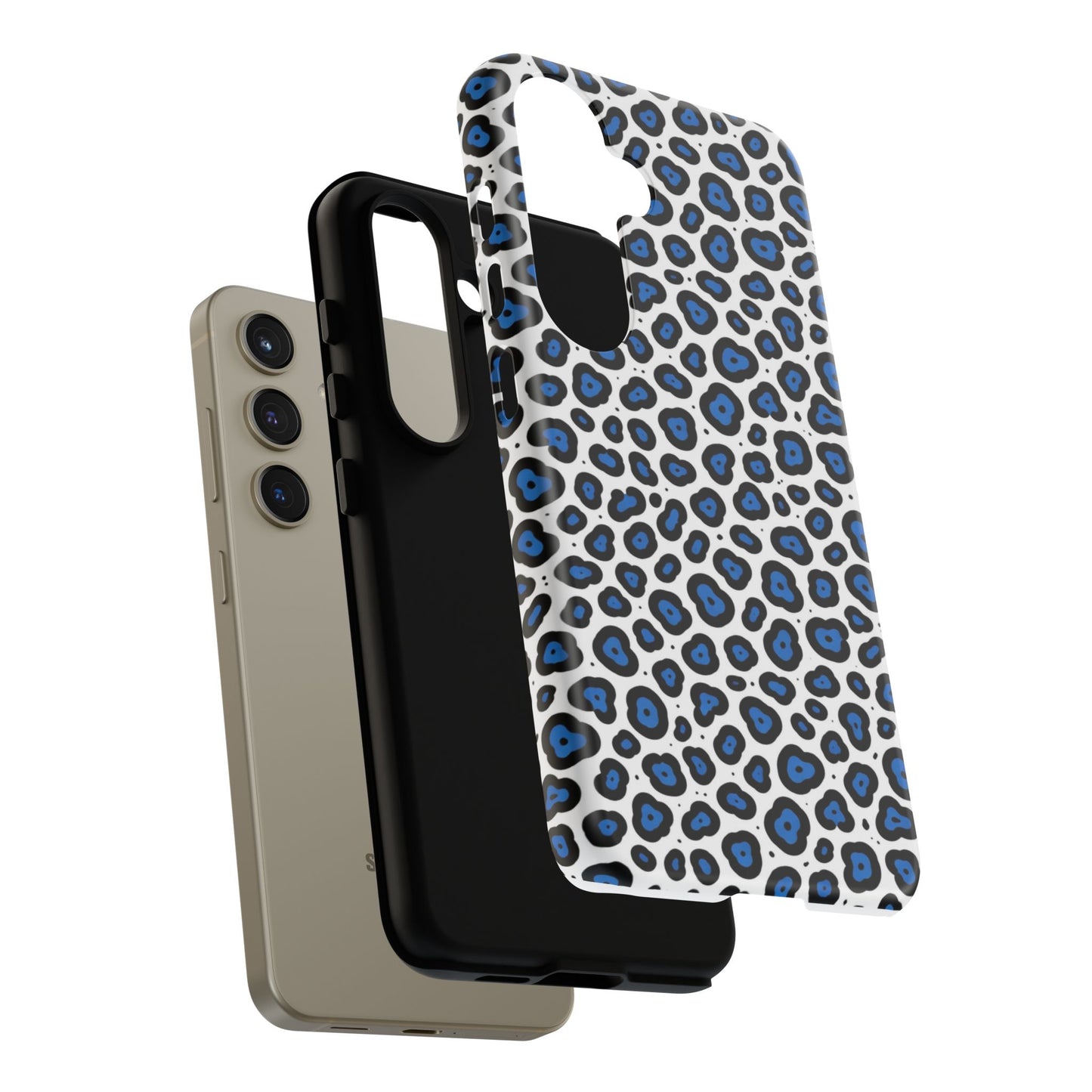 Blue Leopard Print Phone Case – Tough Protective Cover