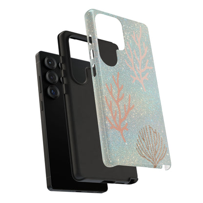 Seafoam Sparkle Phone Case – Coral & Seashell Tough Case