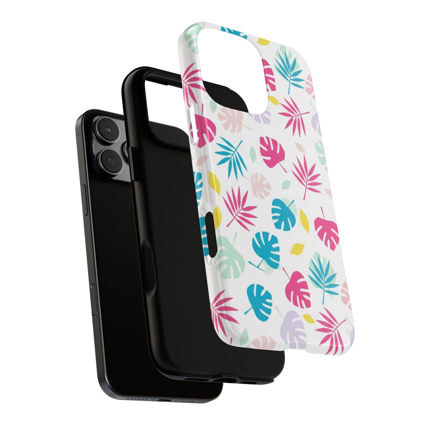 Tropical Leaf Phone Case — Colorful Pastel Monstera & Palm iPhone Case