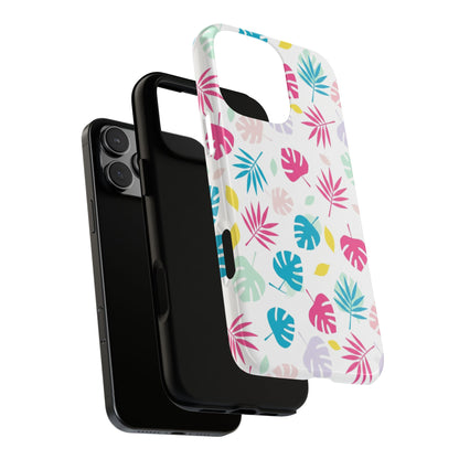 Tropical Leaf Phone Case — Colorful Pastel Monstera & Palm iPhone Case
