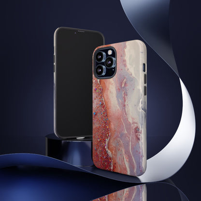 Marbled Rose Gold Galaxy Phone Case — Protective Tough Case