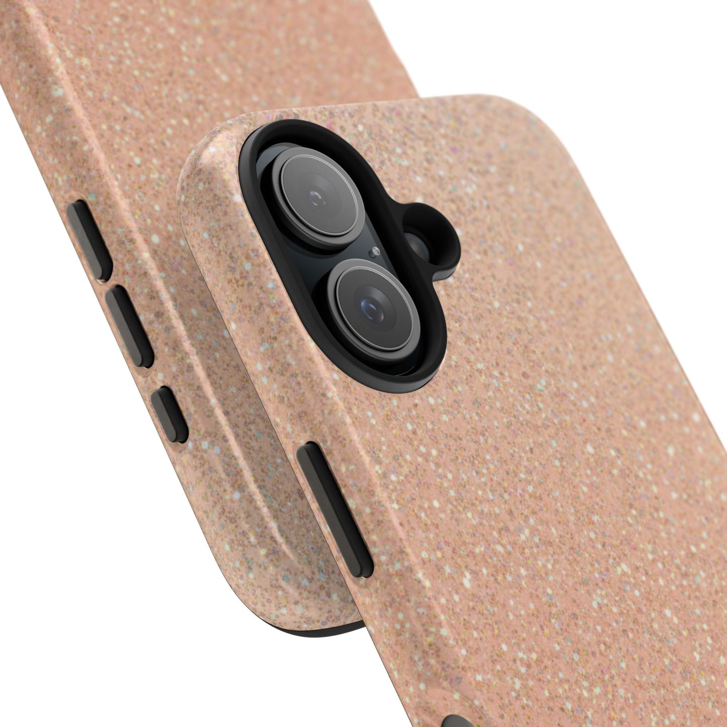 Glitter Rose Gold Tough Phone Case — Sparkling Protective iPhone Cover